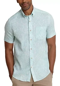 Men's Beach Palm Short Sleeve Sport Shirt
