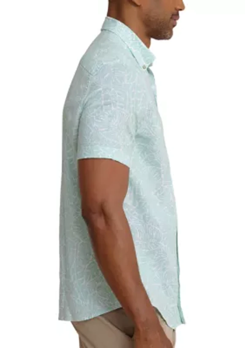 Men's Beach Palm Short Sleeve Sport Shirt