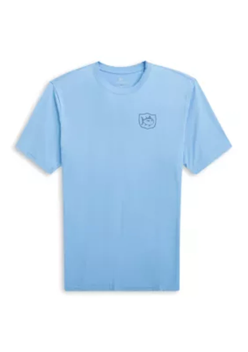 Short Sleeve Swimming Fish Graphic T-Shirt