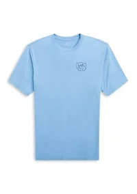 Short Sleeve Swimming Fish Graphic T-Shirt