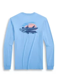 Long Sleeve Sunset Graphic T-Shirt