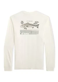 Men's Redfish Rod Long Sleeve Graphic T-Shirt