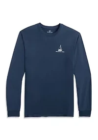 Men's Long Sleeve Sailboat Lights T-Shirt