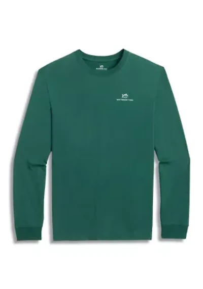 Men's Long Sleeve Club Car Santa Graphic T-Shirt