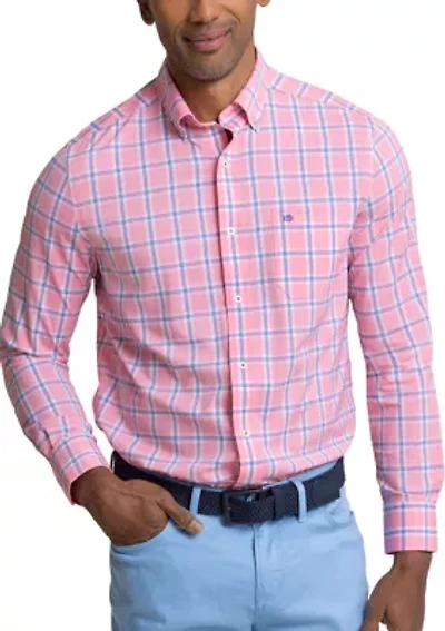 Men's South Beach Coastal Breeze Plaid Shirt