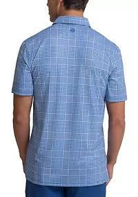 Men's Driver Coral Key Plaid Polo Shirt
