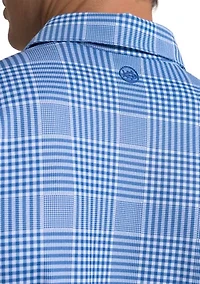 Men's Driver Coral Key Plaid Polo Shirt