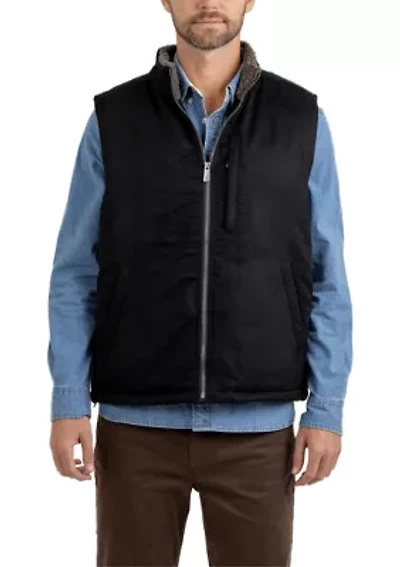 Rainforest Nubuck Sherpa Lined Micro Suede Vest