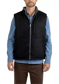 Rainforest Nubuck Sherpa Lined Micro Suede Vest
