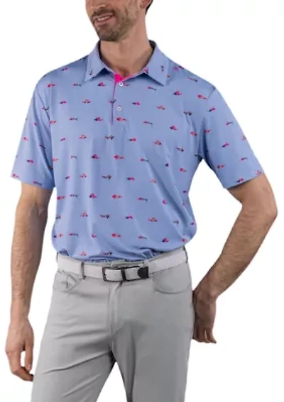 Men's Trippy Fish Polo Shirt