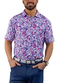 Men's Shell Tropics Printed Polo Shirt