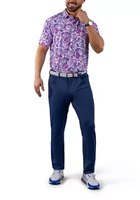 Men's Shell Tropics Printed Polo Shirt
