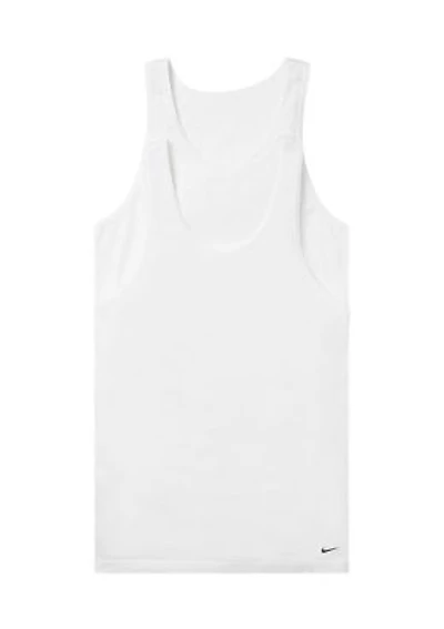 Dri-Fit Essential Cotton Stretch Tank Top Undershirts - 2 Pack