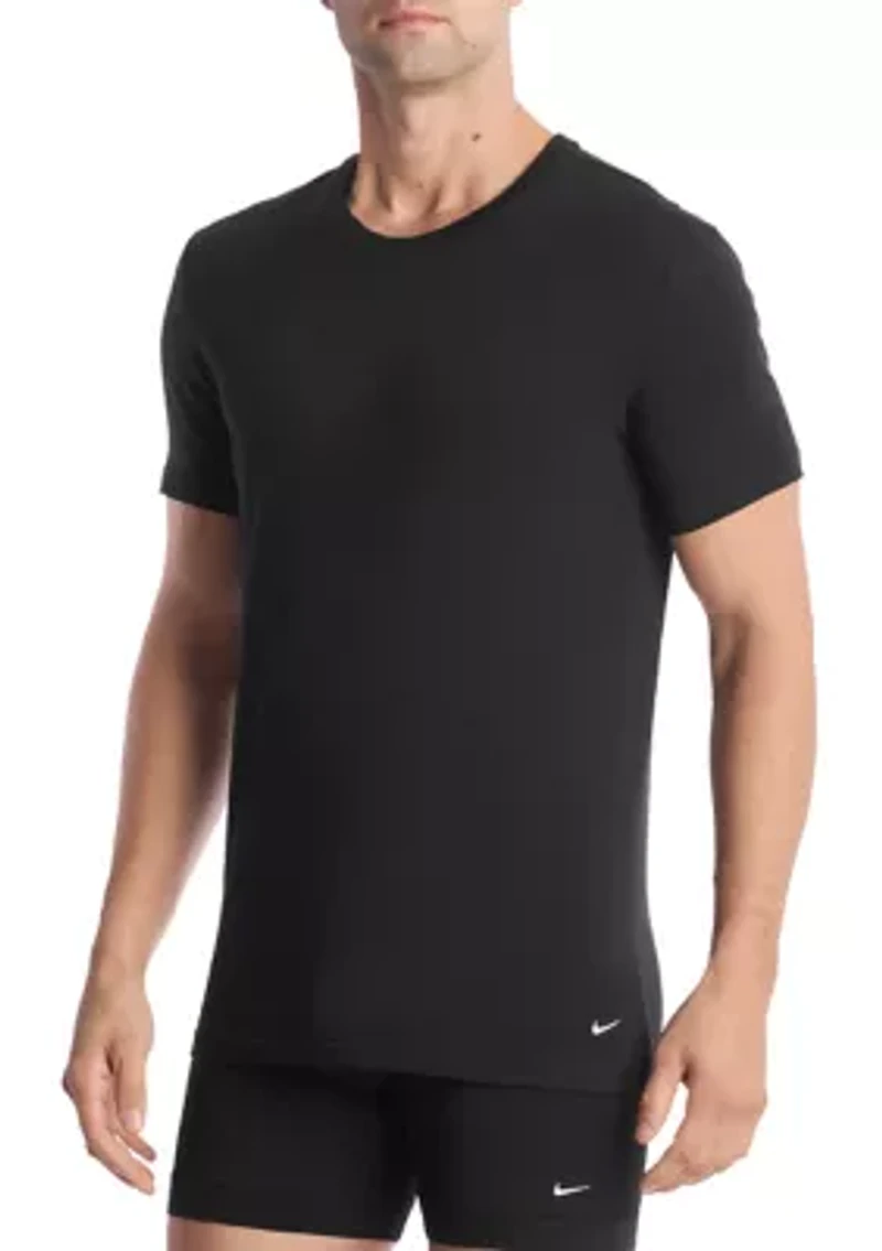 Men's Essential Cotton Stretch 2-Pack Crew Neck T-Shirt