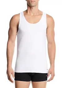 Men's All Day Cotton Stretch 2-Pack Ribbed Tank Tops