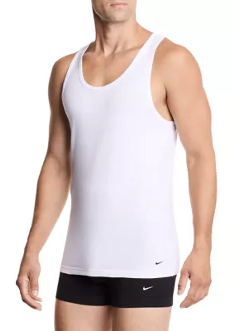Men's All Day Cotton Stretch 2-Pack Ribbed Tank Tops