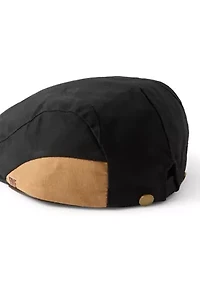 Waxed Cotton Flat Driver Newsboy Cap