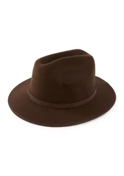 Faux Felt Cattlemens Crease Fedora