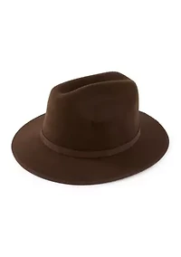 Faux Felt Cattlemens Crease Fedora