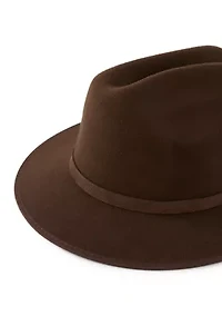 Faux Felt Cattlemens Crease Fedora