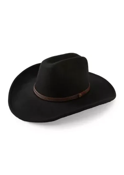 Faux Felt Cattleman's Crease Cowboy Hat