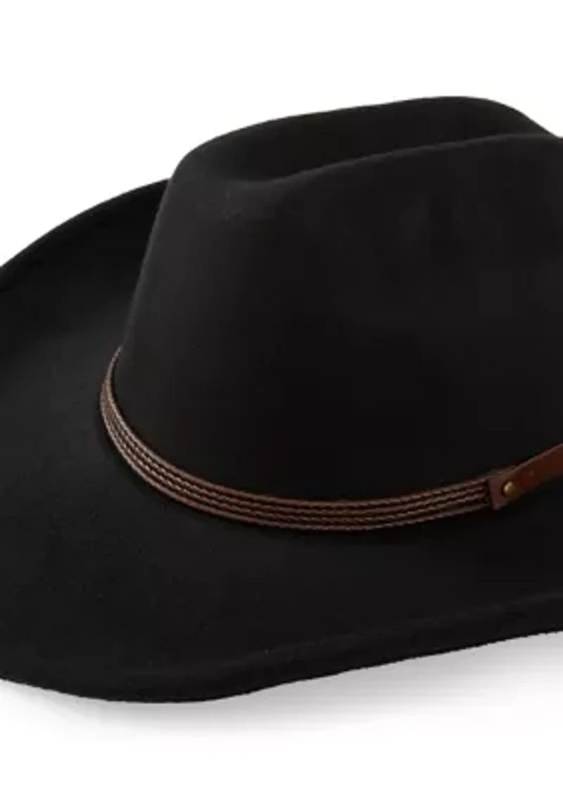 Faux Felt Cattleman's Crease Cowboy Hat