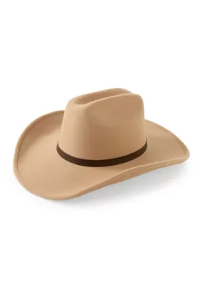 Faux Felt Cattleman's Crease Cowboy Hat 