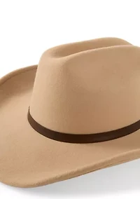 Faux Felt Cattleman's Crease Cowboy Hat 