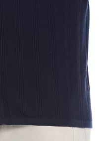 Men's Mesh Stripe Coatfront Sweater