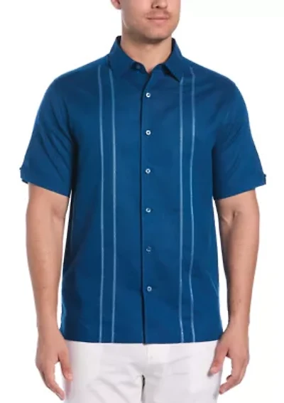 Men's Short Sleeve Panel Embroidered Shirt