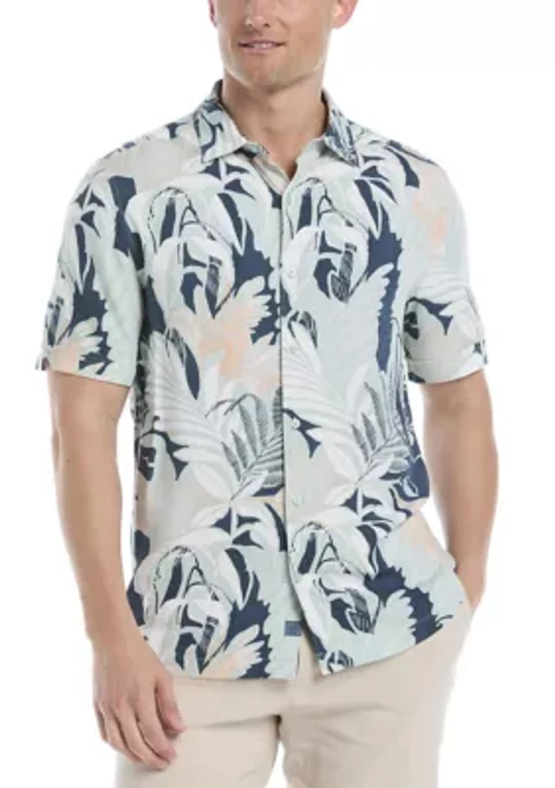 Men's Tropical Printed Button Down Shirt