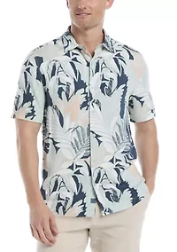 Men's Tropical Printed Button Down Shirt