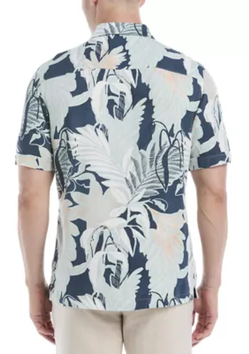 Men's Tropical Printed Button Down Shirt