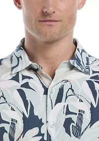 Men's Tropical Printed Button Down Shirt