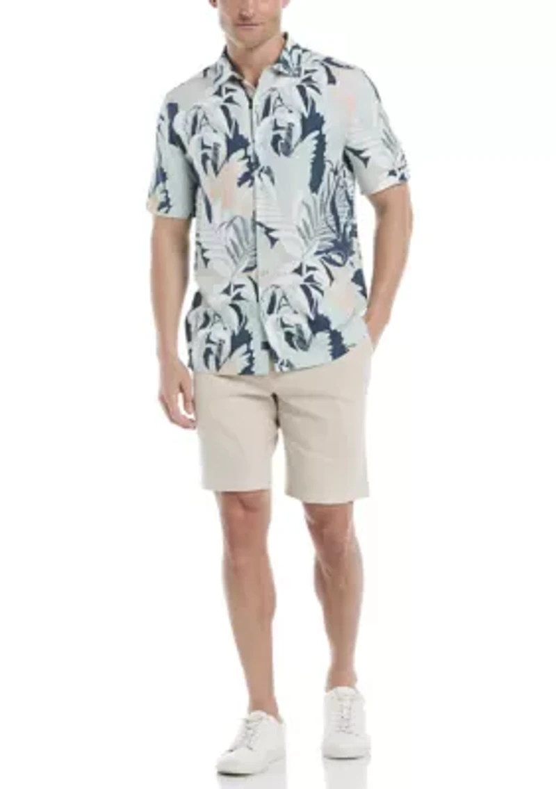 Men's Tropical Printed Button Down Shirt