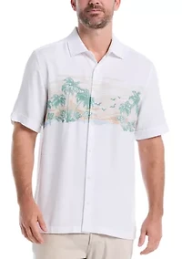 Men's Scenic Printed Short Sleeve Shirt