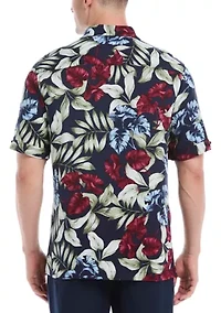 Men's Short Sleeve Floral Button Down Shirt