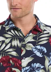 Men's Short Sleeve Floral Button Down Shirt