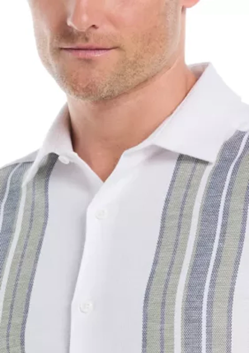 Yarn Dyed Panel Dobby Stripe Shirt
