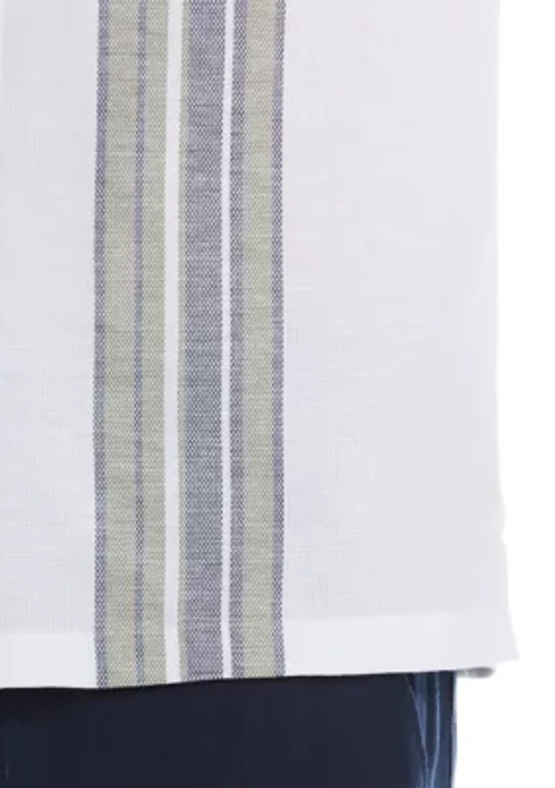 Yarn Dyed Panel Dobby Stripe Shirt