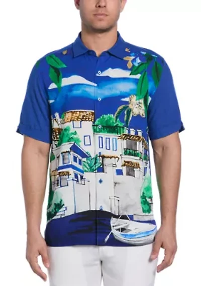 Big & Tall Tropical Print Shirt