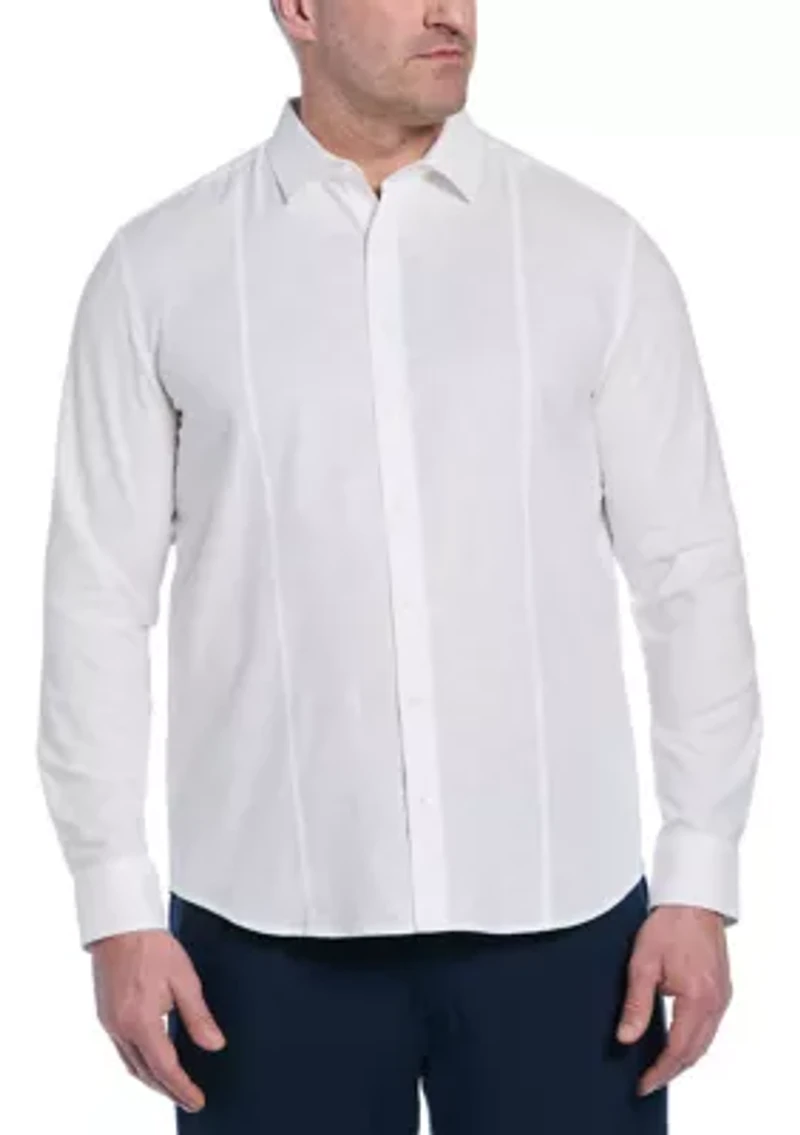 Big & Tall Single Tuck Printed Shirt