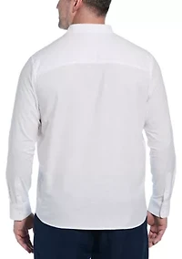 Big & Tall Single Tuck Printed Shirt