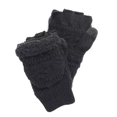 Faux Fur Flip Mittens