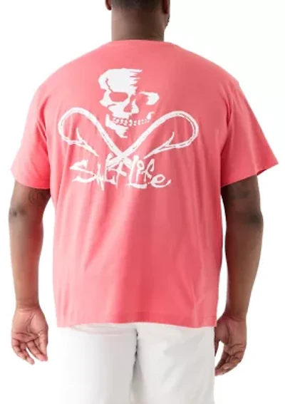 Men's Tall Skull and Hooks Graphic T-Shirt