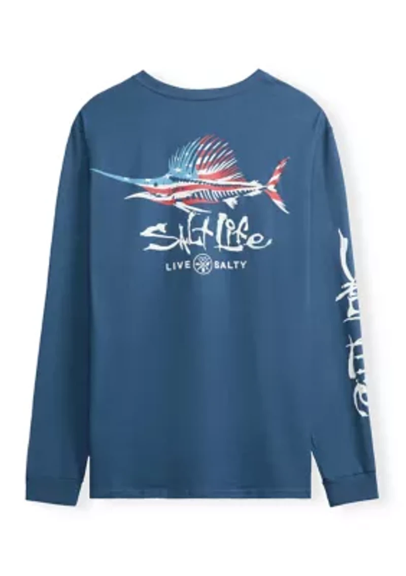 Men's Sailfish ‘N Bones Long Sleeve 30s Graphic T-Shirt