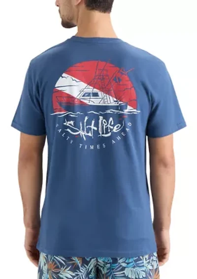 Men's Graphic Day Diver Short Sleeve 30s T-Shirt