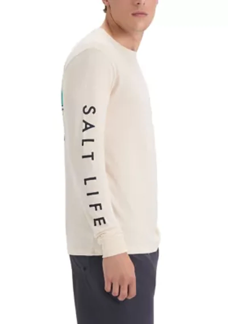 Men's Fishing Buddy Long Sleeve 30s Graphic T-Shirt