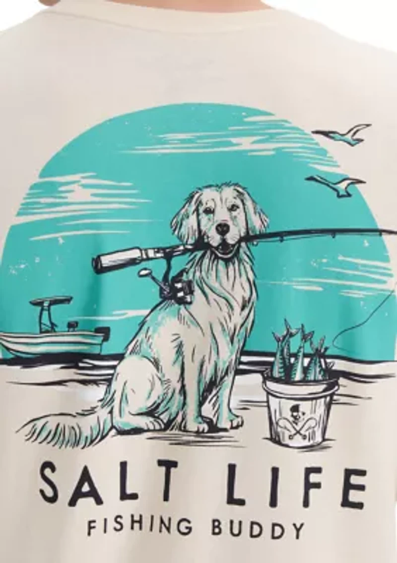 Men's Fishing Buddy Long Sleeve 30s Graphic T-Shirt