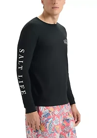 Palm Islet Long Sleeve Graphic T-Shirt